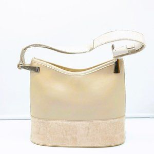 Cream Faux Leather Shoulder Bag. NWOT. By Alexander Ashlie
